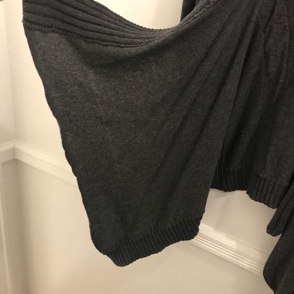 Anthropologie Shae Cardigan Sweater Medium gray cotton - Picture 5 of 11